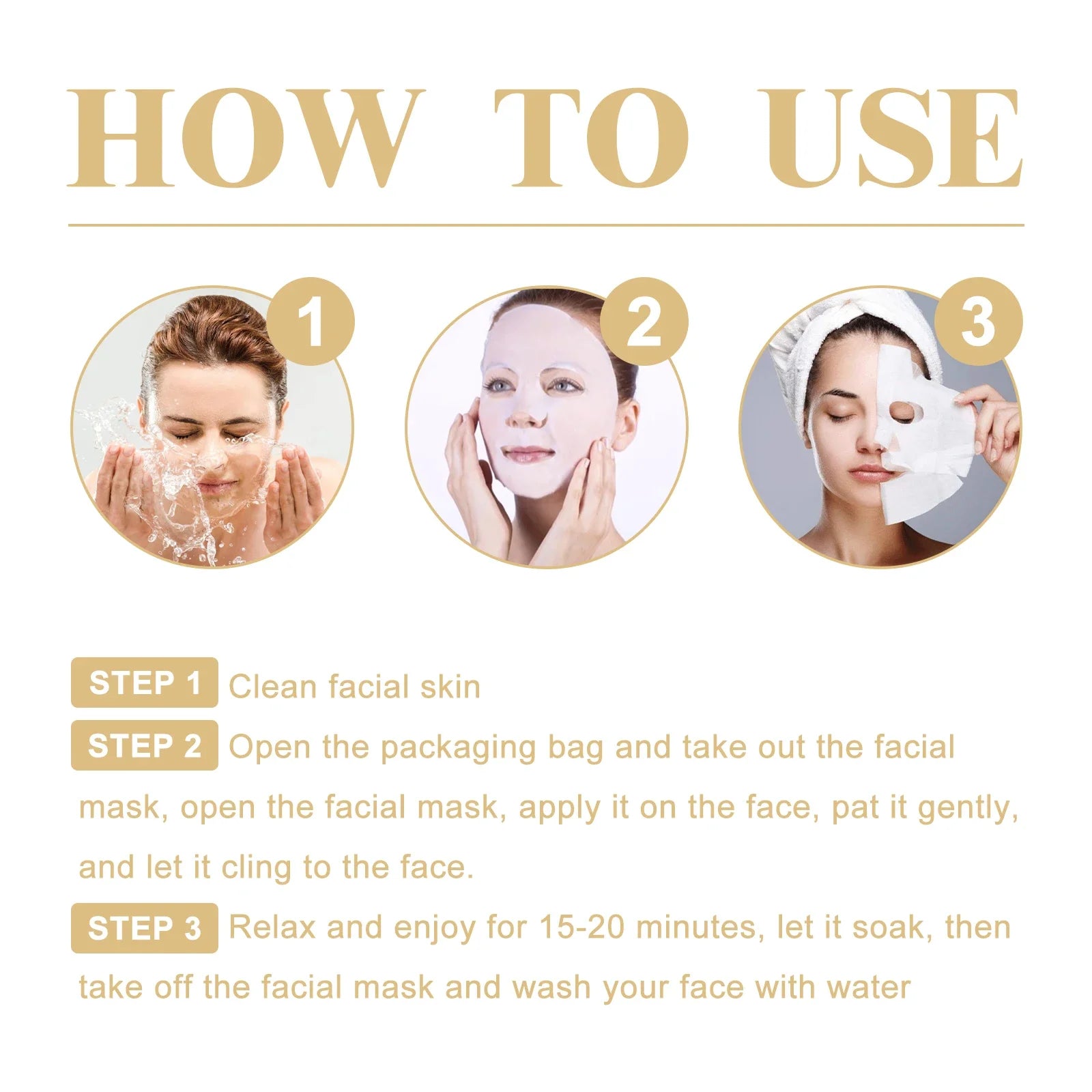 10PCS Collagen Anti-Wrinkle Facial Masks – Firming & Brightening