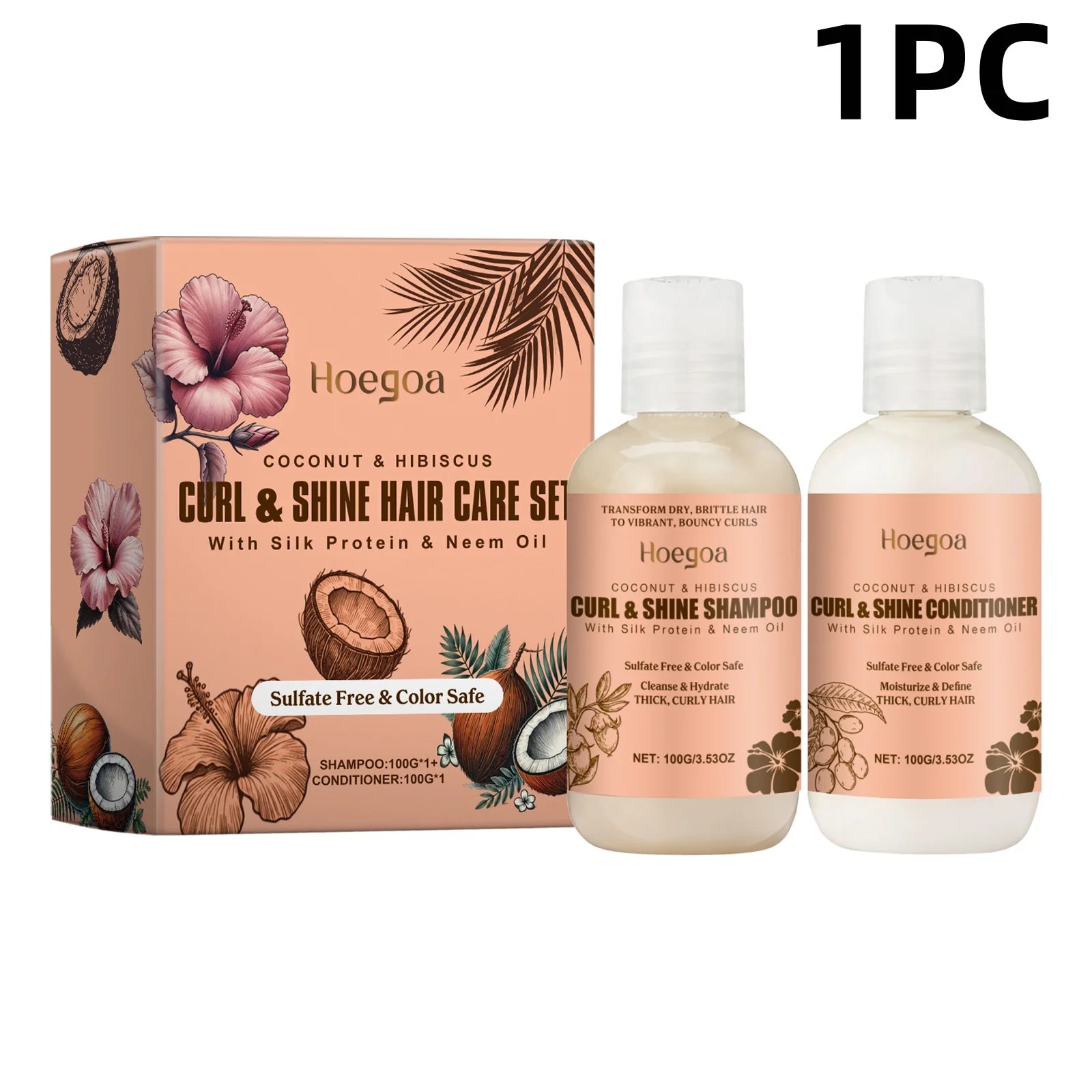 Hoegoa Coconut Hair Care Set – Shampoo & Conditioner