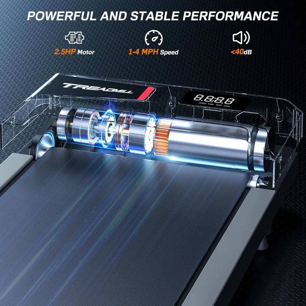 2025 Smart Walking Pad – 2.5HP Quiet Treadmill with 10% Incline