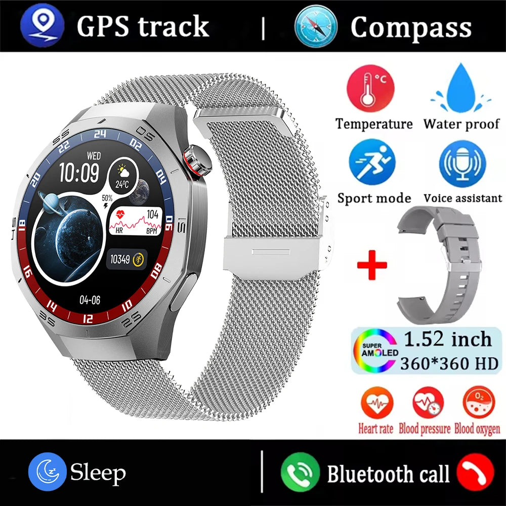 2025 Huawei GT5 Pro Smartwatch – HD AMOLED, GPS, Heart Rate, Bluetooth Call, IP68