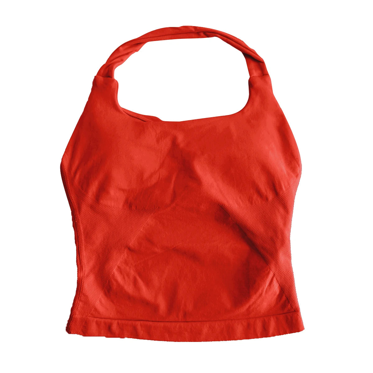 Women’s Impact Halter Sports Top – Backless Yoga Tank with Built-In Cups