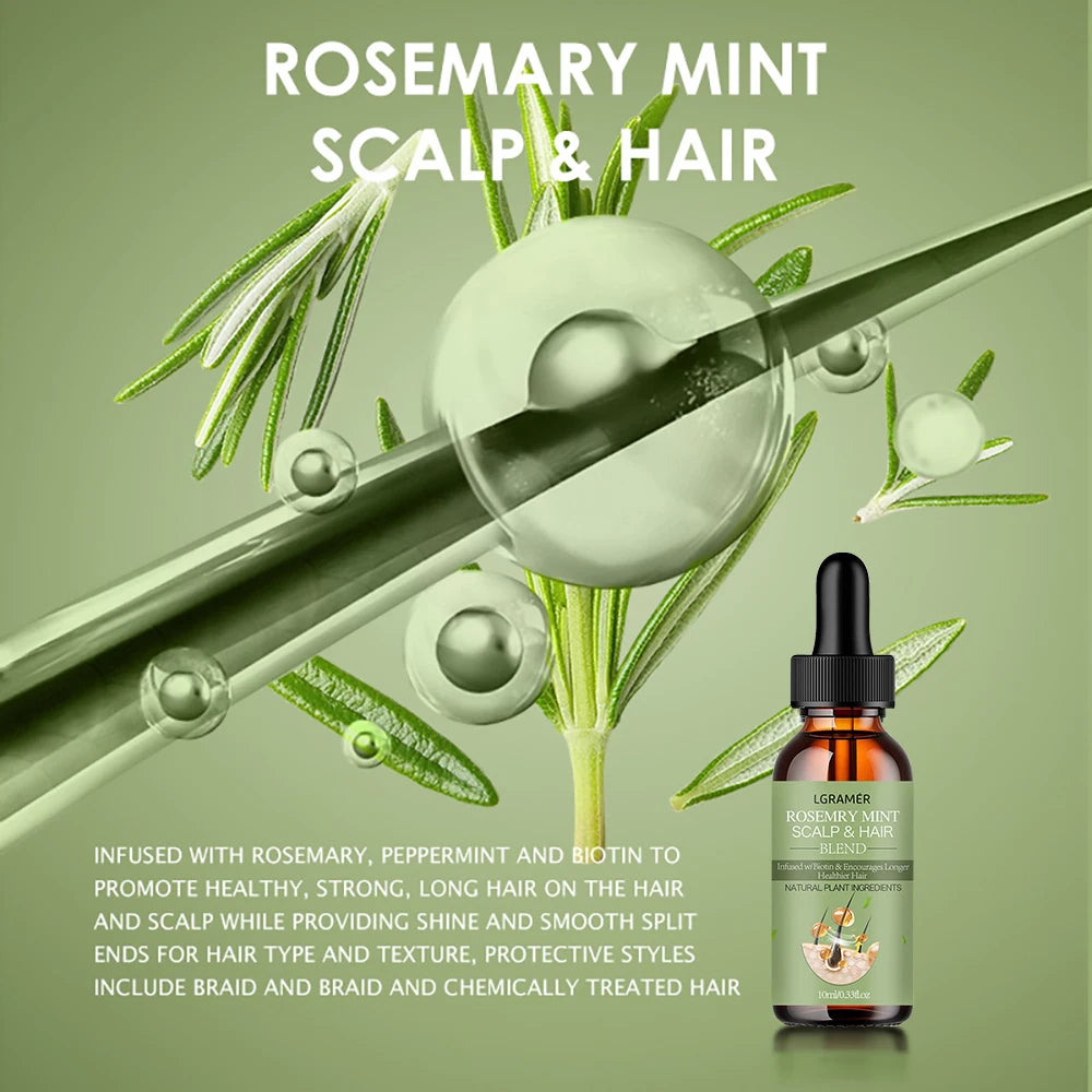 Hair Growth Essential Oil – Rosemary Mint Nourishing Hair Treatment