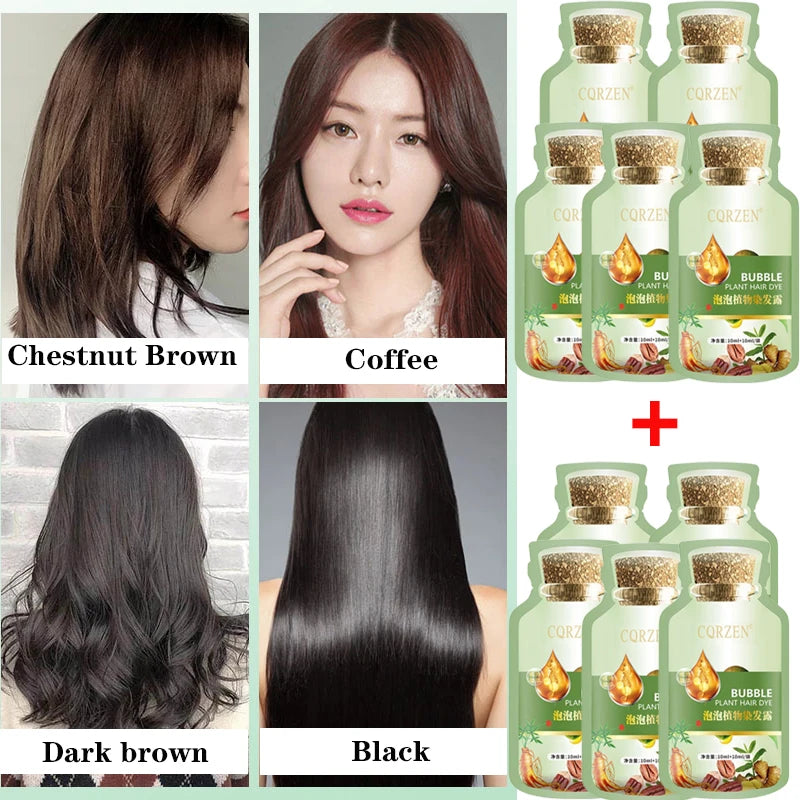 Herbal Hair Dye Shampoo – Gray Coverage & Hair Care