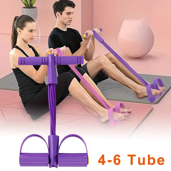 4-Level Resistance Band Tensioner – Home Fitness Equipment for Abs & Core