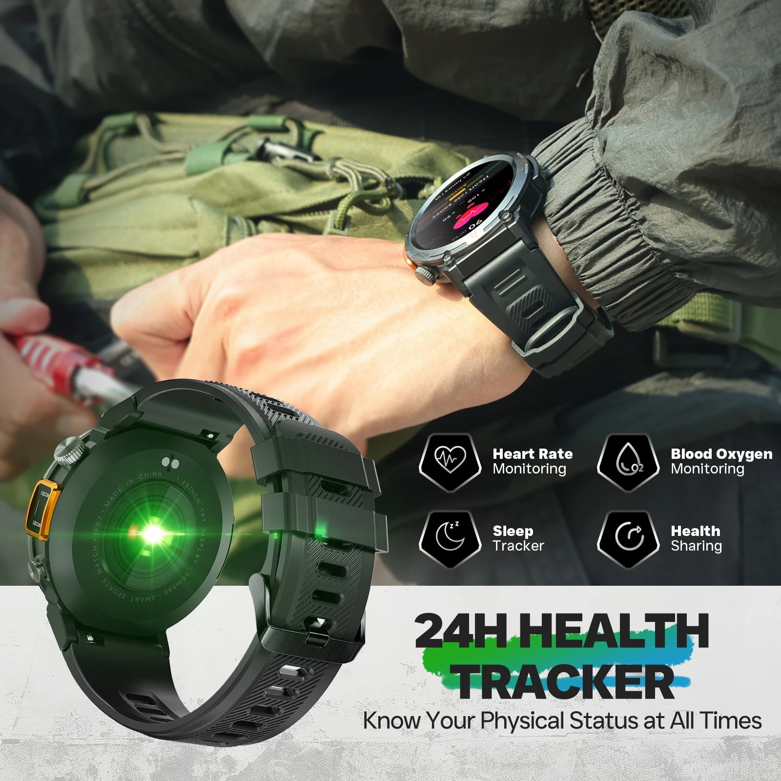 EIGIIS KE3 Smartwatch 2024 – Bluetooth Call & Health Monitor