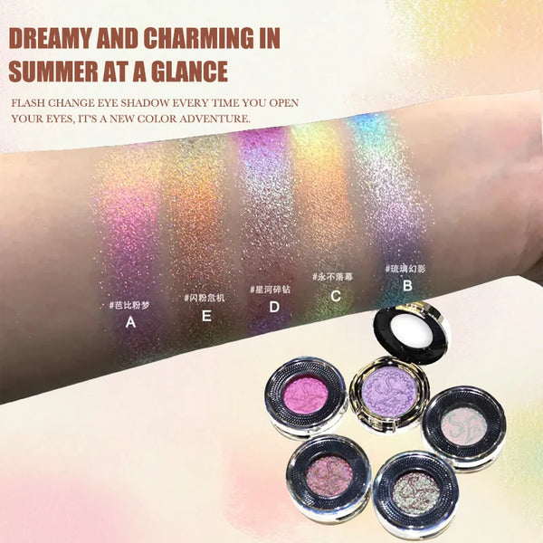 High-Pigment Multichrome Pearly Shimmer Eyeshadow – Long-Lasting