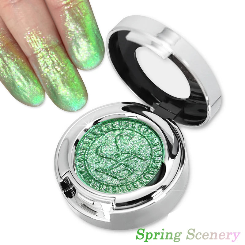 High-Pigment Multichrome Pearly Shimmer Eyeshadow – Long-Lasting