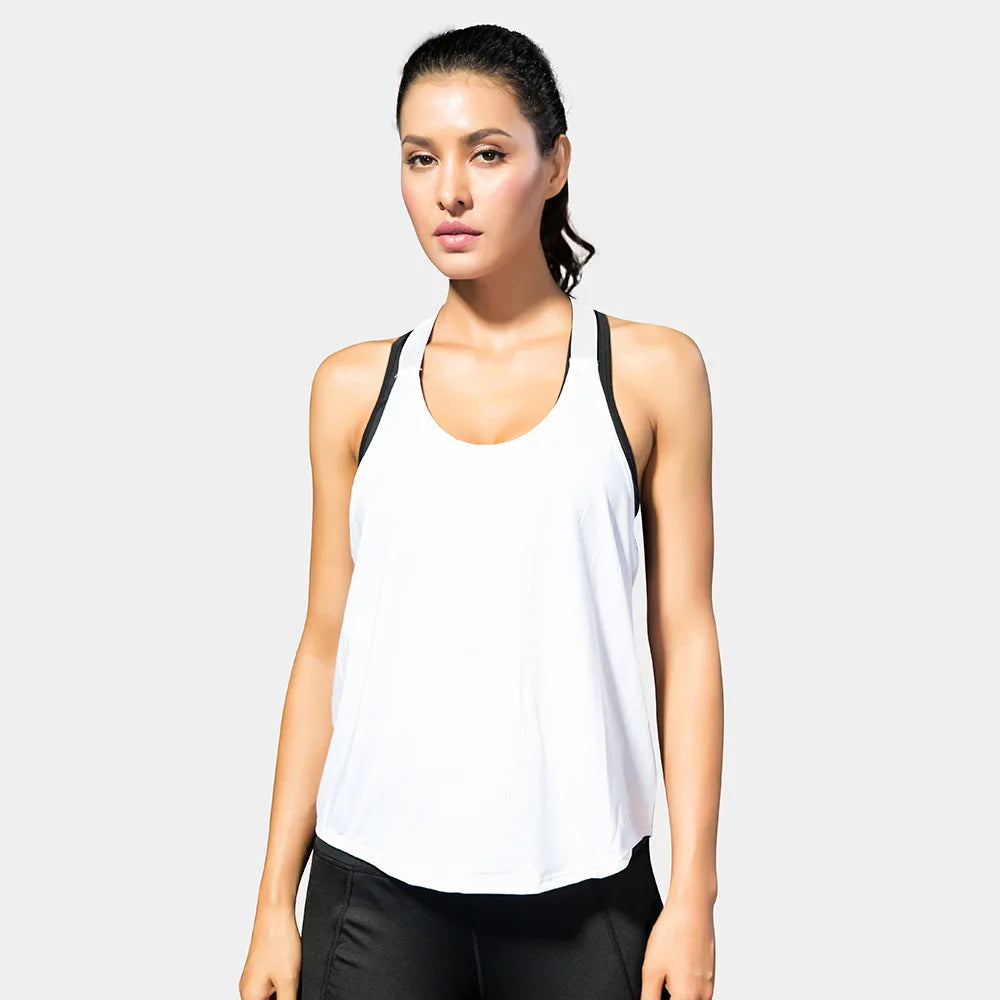 Women’s Black Sleeveless Gym Top – Yoga & Fitness Vest