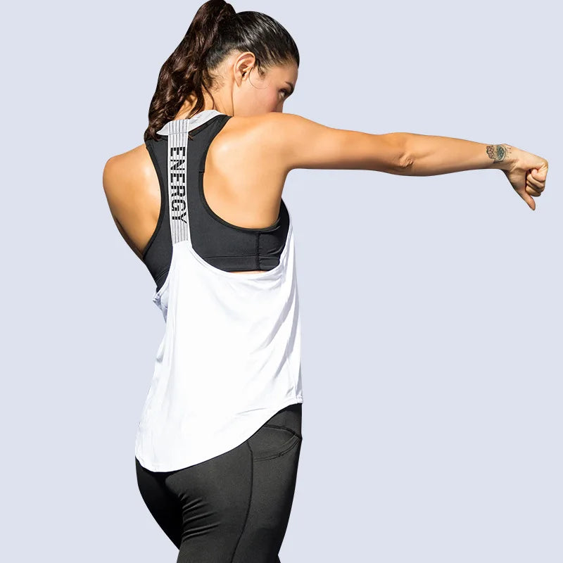Women’s Black Sleeveless Gym Top – Yoga & Fitness Vest