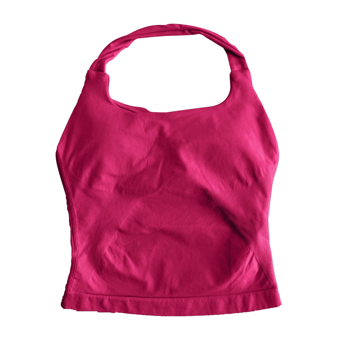Women’s Impact Halter Sports Top – Backless Yoga Tank with Built-In Cups