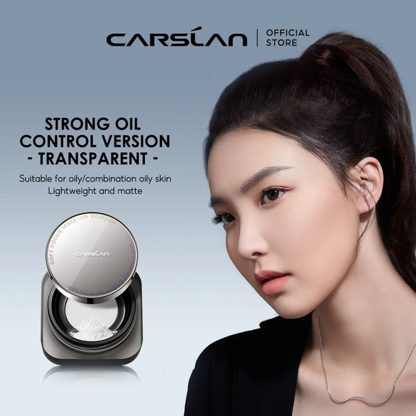 CARSLAN Black Magnetic Loose Setting Powder – Matte & Long-Lasting