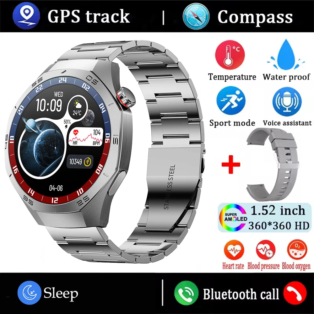 2025 Huawei GT5 Pro Smartwatch – HD AMOLED, GPS, Heart Rate, Bluetooth Call, IP68