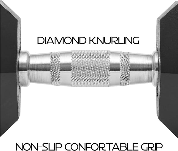 Rubber Coated Dumbbell Pairs – Hand Weights for Strength Training