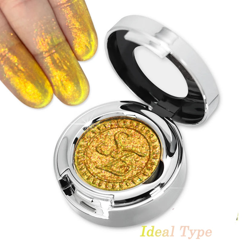 High-Pigment Multichrome Pearly Shimmer Eyeshadow – Long-Lasting
