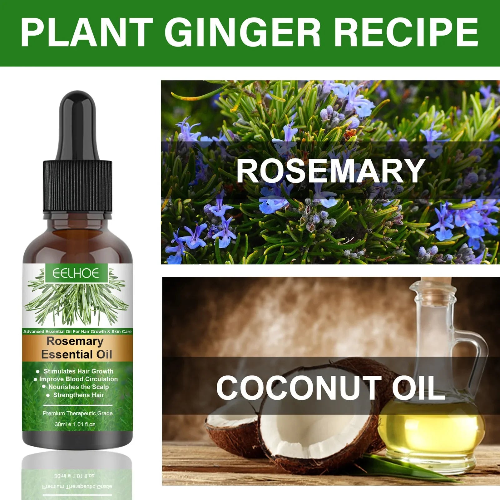 Rosemary Hair Growth Oil 30ML – Nourishing & Shiny Hair