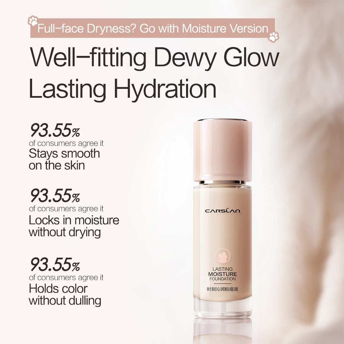 CARSLAN Long-Lasting Matte Liquid Foundation – Full Coverage