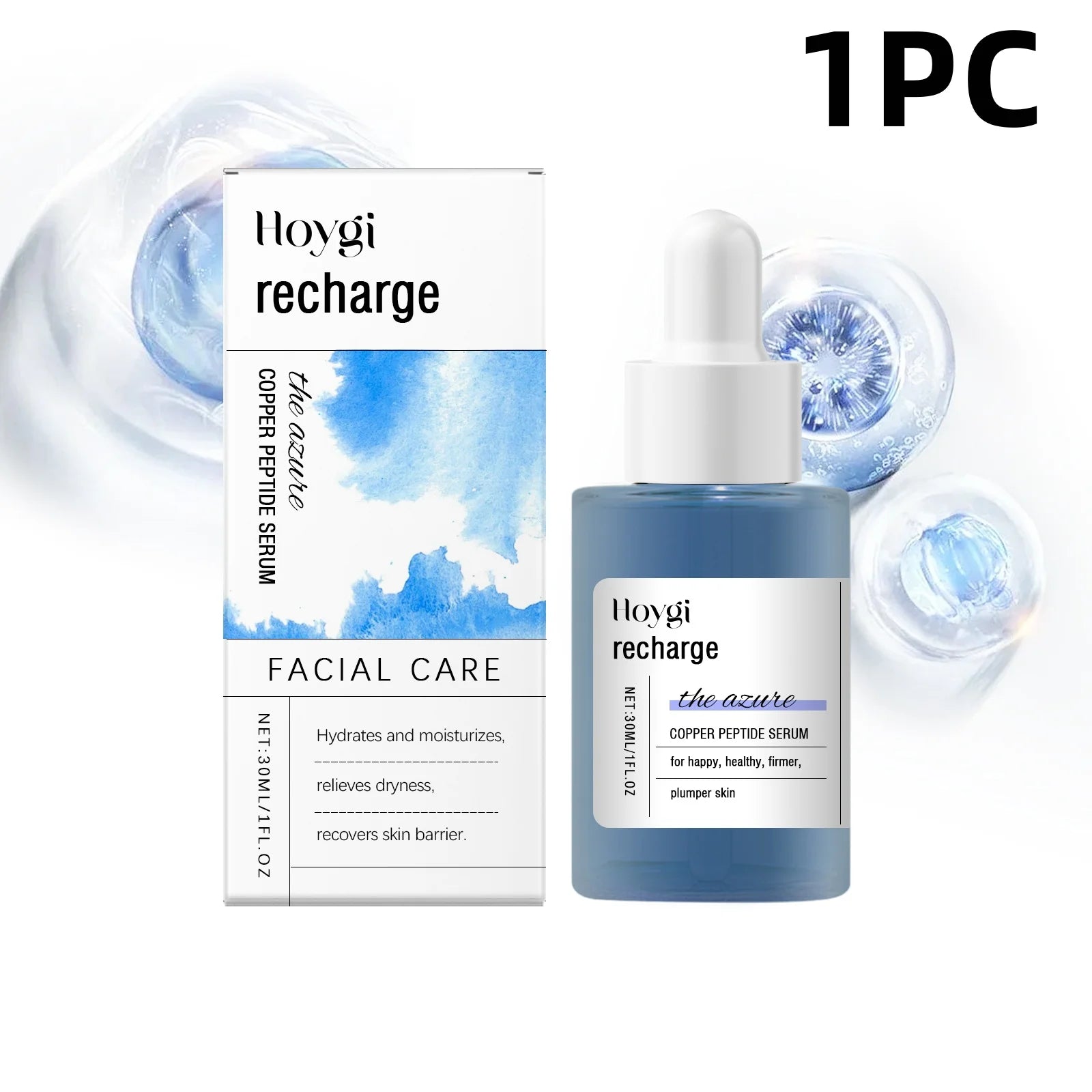 Blue Copper Peptide Serum – Anti-Aging & Hydrating Facial Treatment