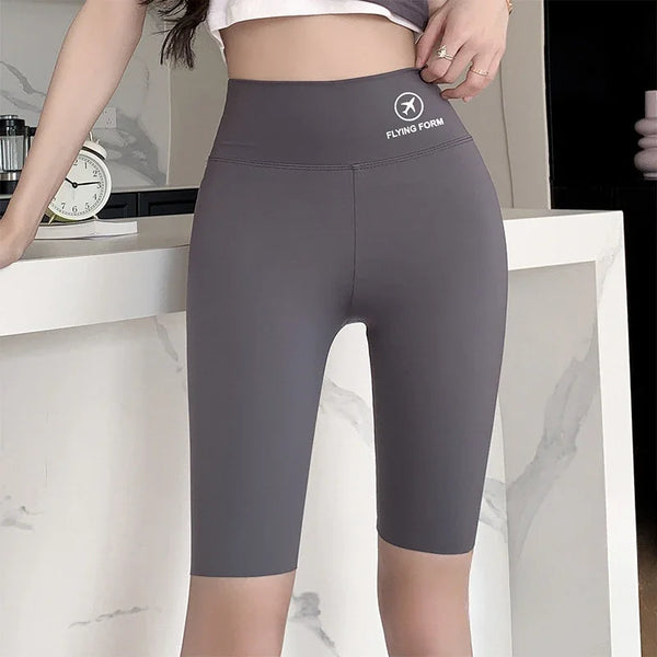 Women’s Summer Shark High-Waist Yoga Pants – Thin & Elastic