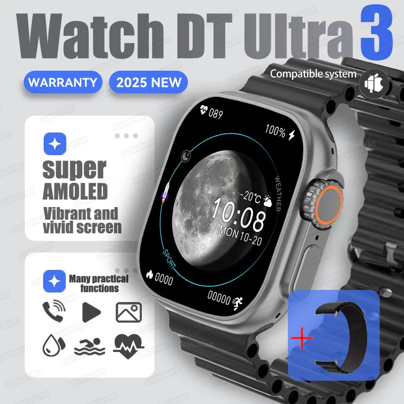 DT Ultra 3 Pro Smartwatch – GPS, NFC, BT Call, Waterproof
