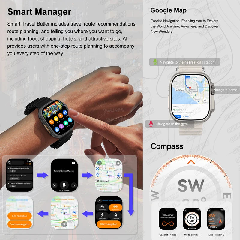 DT Ultra 3 Pro Smartwatch – GPS, NFC, BT Call, Waterproof