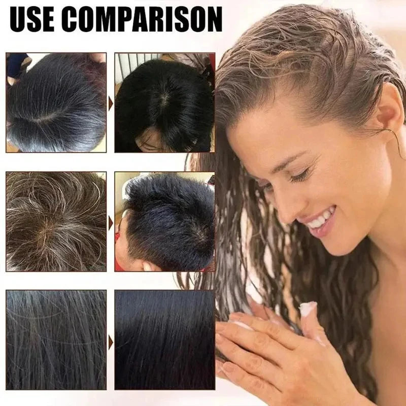 Herbal Hair Dye Shampoo – Gray Coverage & Hair Care
