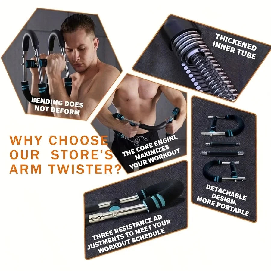 Adjustable Arm Exerciser – Wrist Strength Trainer and Chest Expander for Home Workouts