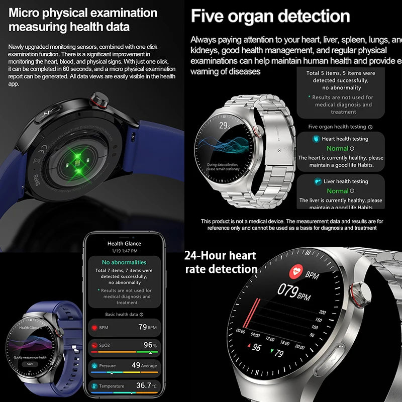 2025 Nursing-Grade Smartwatch – Health & Vital Signs Monitor