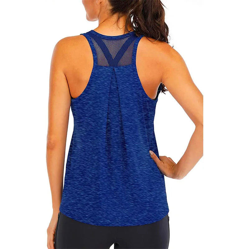 Women’s Loose Yoga T-Shirt – Sleeveless Fitness Top