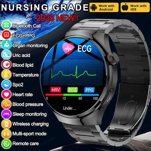 2025 Nursing-Grade Smartwatch – Health & Vital Signs Monitor