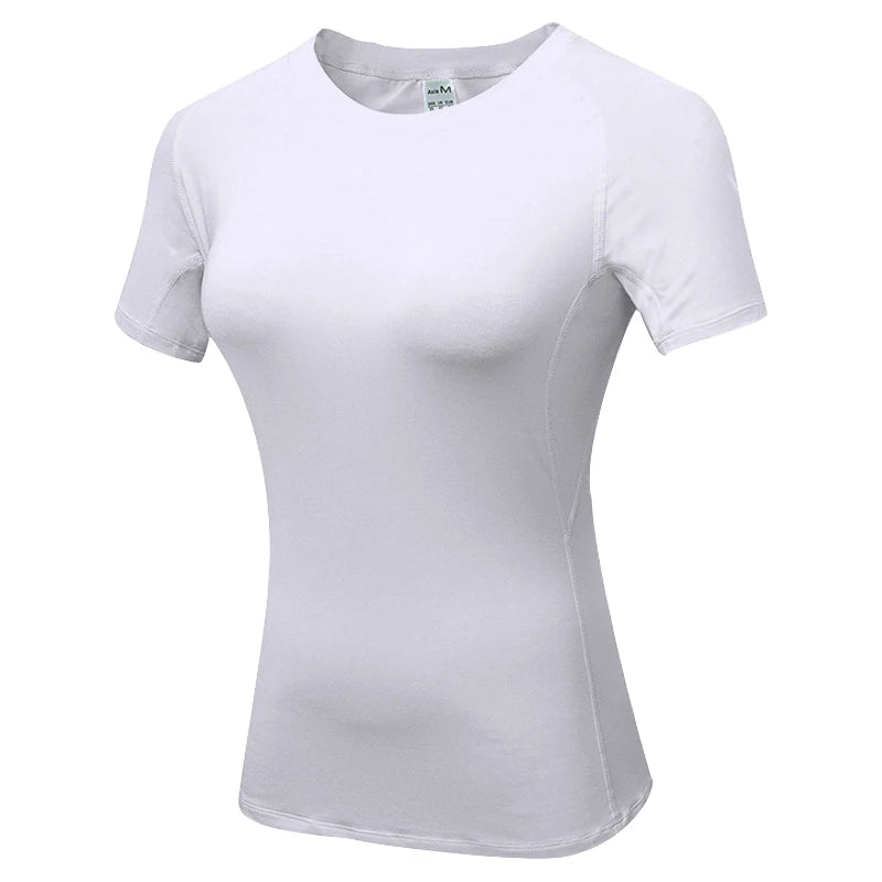 Women’s Compression Short Sleeve Shirt – Athletic Yoga & Gym Top