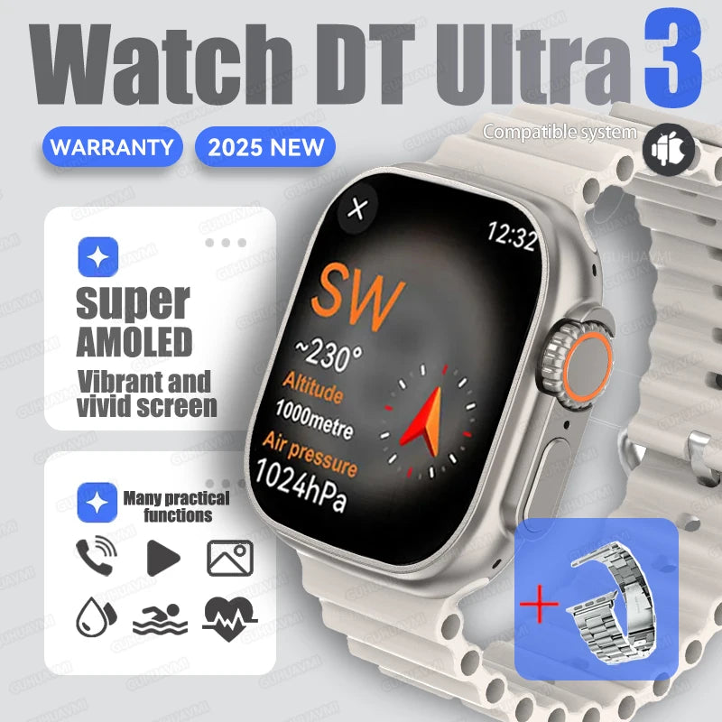DT Ultra 3 Pro Smartwatch – GPS, NFC, BT Call, Waterproof