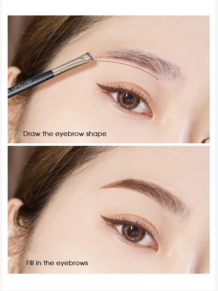Professional Eye & Eyebrow Makeup Brush Set – Flat & Arc Brushes