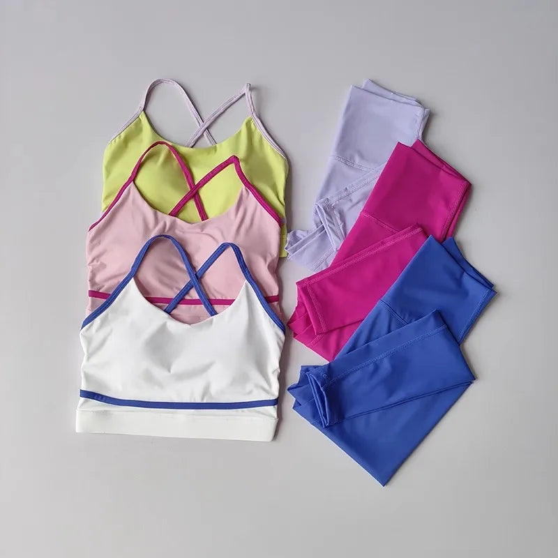 Women's 2-Piece Yoga Set – High Waist Leggings & Sports Bra