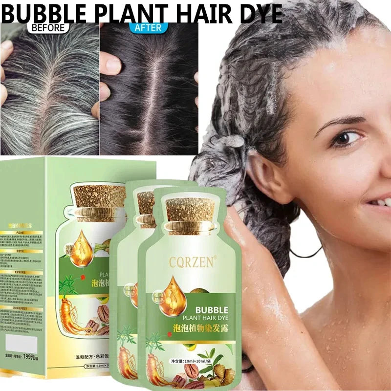 Herbal Hair Dye Shampoo – Gray Coverage & Hair Care